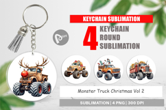 Keychain Christmas Monster Truck Product Image 1