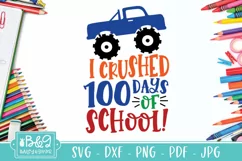 100 days of school svg design for boys