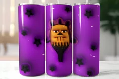 Halloween Tumbler Sublimation|Puffy Monster Tumbler Wrap Product Image 2