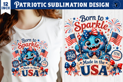 Patriotic Monster PNG Bundle | Funny USA 250 years Cliparts Product Image 4