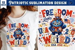 Patriotic sublimation | Ugly Cute Monster | America 250 Product Image 1