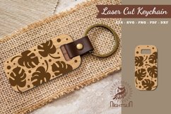 Monstera Leaves Laser Cut Keychain Product Image 1