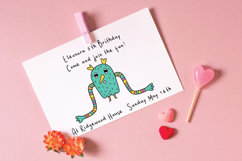 Color Friendly Monsters | Hand Drawn Character, Sea Creature Product Image 5