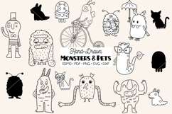 Friendly Monsters | Hand Drawn Fun Characters | Sea Creature Product Image 1