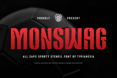 Monswag - Modern Condensed Jersey Sport Game Font Product Image 1
