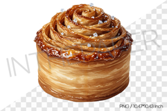 Mont Blanc PNG Clipart Bread Dessert Watercolor Illustration Product Image 1