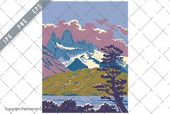 Monte Fitz Roy with Viedma Lake in Patagonia Argentina WPA Product Image 1