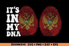 It's in my DNA Montenegro Flag Fingerprint Sublimation Product Image 1