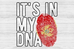 It's in my DNA Montenegro Flag Fingerprint PNG Sublimation Product Image 1