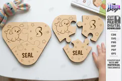 Montessori Alphabet Wooden Puzzle Laser Cut | Kids Laser Product Image 1