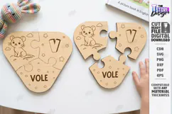 Montessori Alphabet Wooden Puzzle Laser Cut | Kids Laser Product Image 1