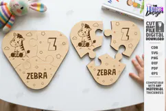Montessori Alphabet Wooden Puzzle Laser Cut | Kids Laser Product Image 1