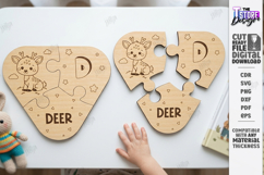 Montessori Alphabet Wooden Puzzle Laser Cut | Kids Laser Product Image 1