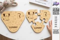 Montessori Alphabet Wooden Puzzle Laser Cut | Kids Laser Product Image 1