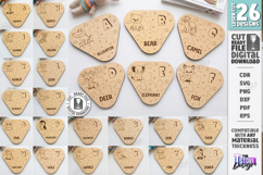 Montessori Alphabet Wooden Puzzle Laser Cut Bundle | Kids Product Image 1
