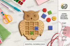Montessori Lacing Puzzle Laser Cut. Owl SVG Product Image 1