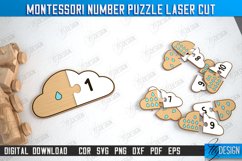 Montessori Numbers Puzzle Laser Cut Design, Kids Puzzle Game Product Image 1
