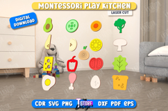 Montessori Play Kitchen Laser Cut, Wooden Kitchen Tool SVG Product Image 3