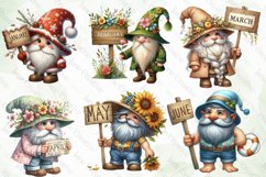 Monthly Gnomes Sublimation Clipart Product Image 4
