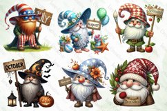 Monthly Gnomes Sublimation Clipart Product Image 2