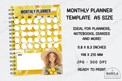 Monthly Planner Page I Love Lemon| A5 Product Image 1