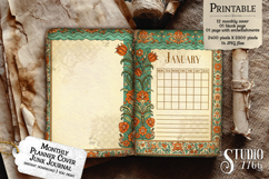 Monthly Planner Cover Junk Journal Pages Product Image 2