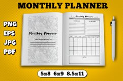 Amazon kdp monthly planner interior for kindle publisher Product Image 1