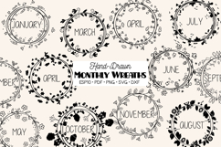 Monthly Wreaths | Hand-Drawn 4 Seasons Frames Calendar Product Image 1