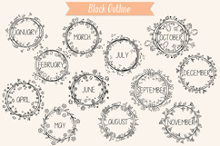 Monthly Wreaths | Hand-Drawn 4 Seasons Frames Calendar Product Image 2