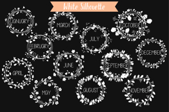 White Monthly Wreaths | Hand-Drawn 4 Seasons Frames Calendar Product Image 3