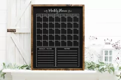 Monthly Calendar SVG - Family Planner SVG Product Image 2