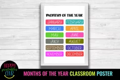 MONTHS OF THE YEAR CLASSROOM POSTER-PRINTABLE MONTHS OF THE YEAR CLASSROOM POSTER