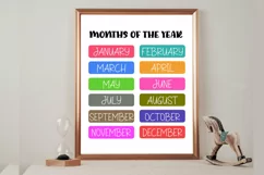 MONTHS OF THE YEAR CLASSROOM POSTER-PRINTABLE MONTHS OF THE YEAR CLASSROOM POSTER