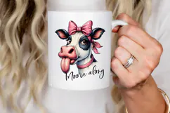 Funny Farm Animal Tongue out, Sublimation PNG. Product Image 3