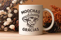 Moochas Gracias SVG PNG | Cute Funny Cow Pun Cricut File Product Image 3