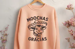 Moochas Gracias SVG PNG | Cute Funny Cow Pun Cricut File Product Image 2