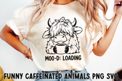 Funny Caffeinated Animals Clipart Bundle SVG PNG Product Image 21