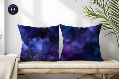 Purple Blue Moody Watercolor Texture Digital Paper Product Image 2