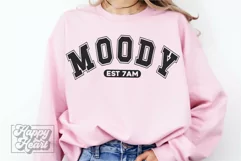 Moody Est 7AM SVG - Sarcastic SVG - Retro Funny Introvert Product Image 2