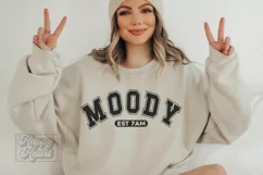 Moody Est 7AM SVG - Sarcastic SVG - Retro Funny Introvert Product Image 4