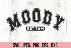 Moody Est 7AM SVG - Sarcastic SVG - Retro Funny Introvert Product Image 5
