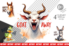 Moody Farm Animal Quotes Clipart Product Image 1