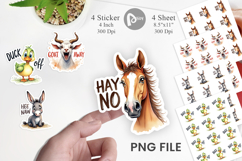 Moody Farm Animal Quotes Sticker Product Image 1