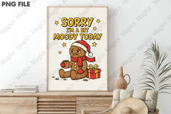 Moody Gingerbread PNG Funny Christmas Product Image 3