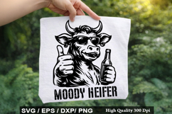Moody Heifer - Heifer SVG Design Product Image 1