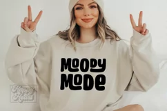 Moody Mode SVG - Sarcastic SVG PNG - Retro Funny Introvert Product Image 1