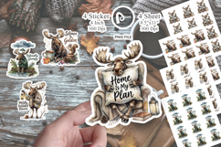 Moody Moose Cozy Hygge Sticker Product Image 1