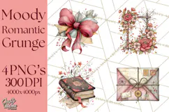 Moody Romantic Grunge PNG, Deep Red Lace Clipart, Gothic Product Image 1