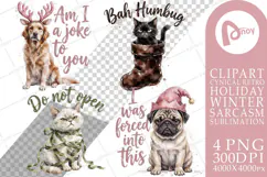 Sarcastic Christmas Pets Sublimation Product Image 1