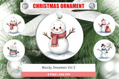 Ornament Watercolor Moody Snowmen Product Image 1